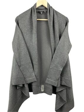 Vila Milano Open-Front Draped Cardigan Grey Size Small